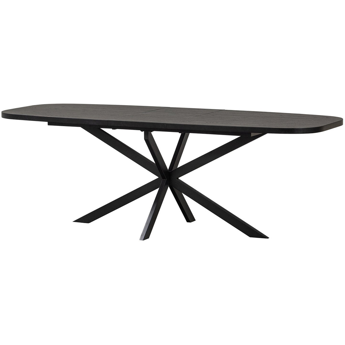 Arros Black Oval Extendable Dining Table