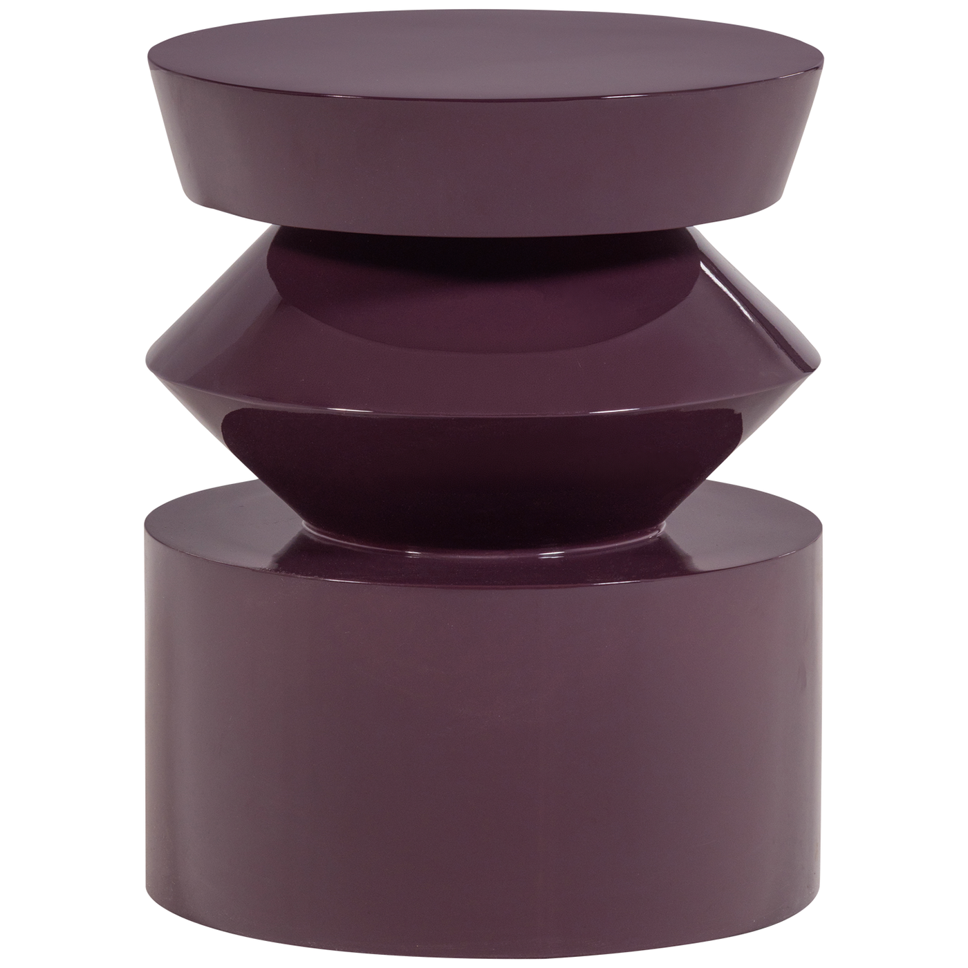 Auren Purple/Brown High Gloss Side Table