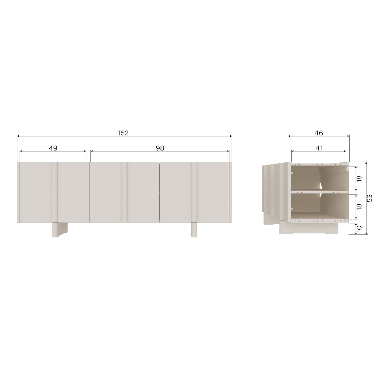 Basu Pine Wood TV Stand