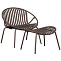 Bruce Garden Lounge Chair with Hocker