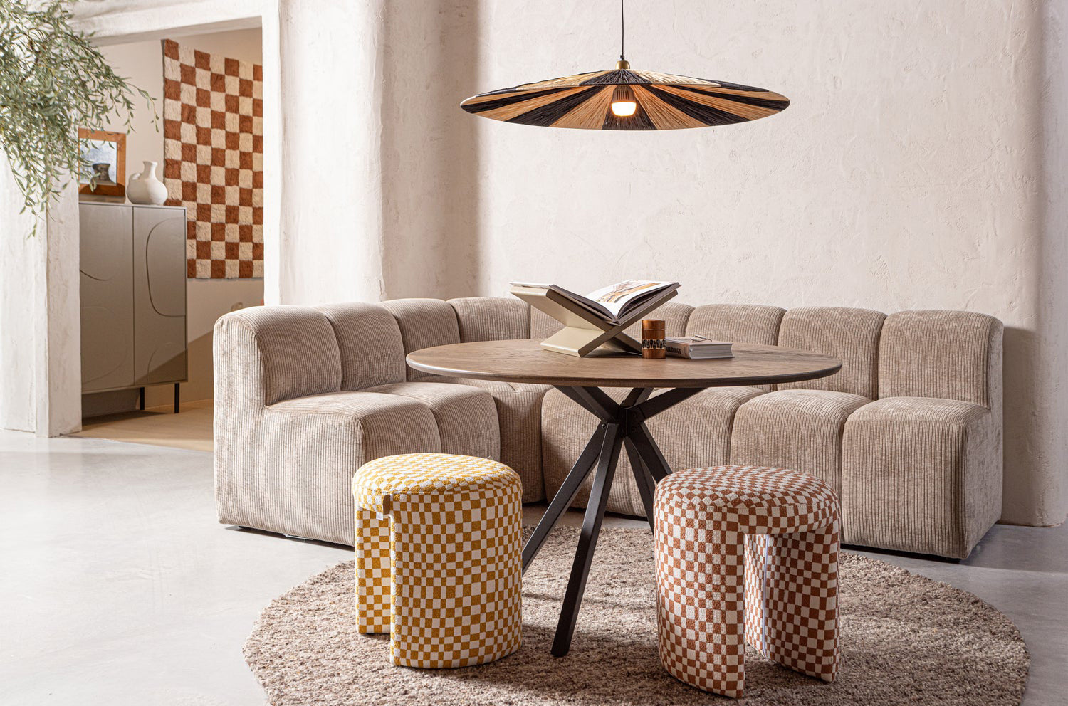 Charlie Pattern Chess Stool