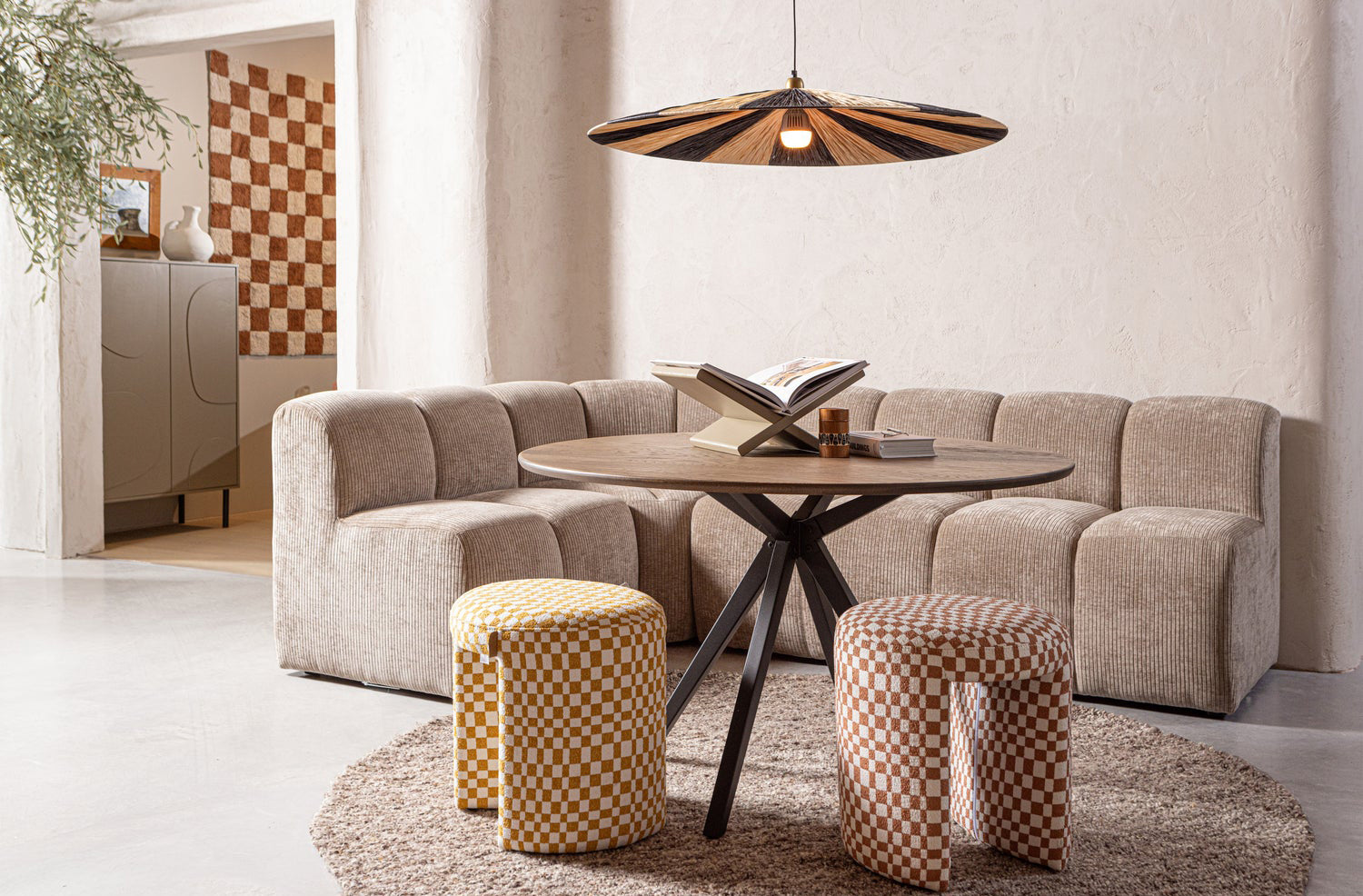 Charlie Pattern Chess Stool