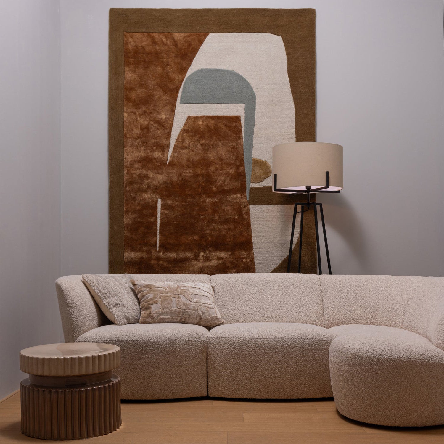 Coco Boucle 3 Seater Rounded Sofa