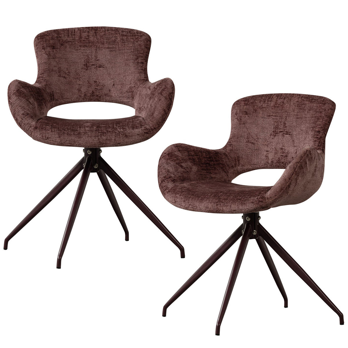 Eliva Velvet Swivel Dining Chair