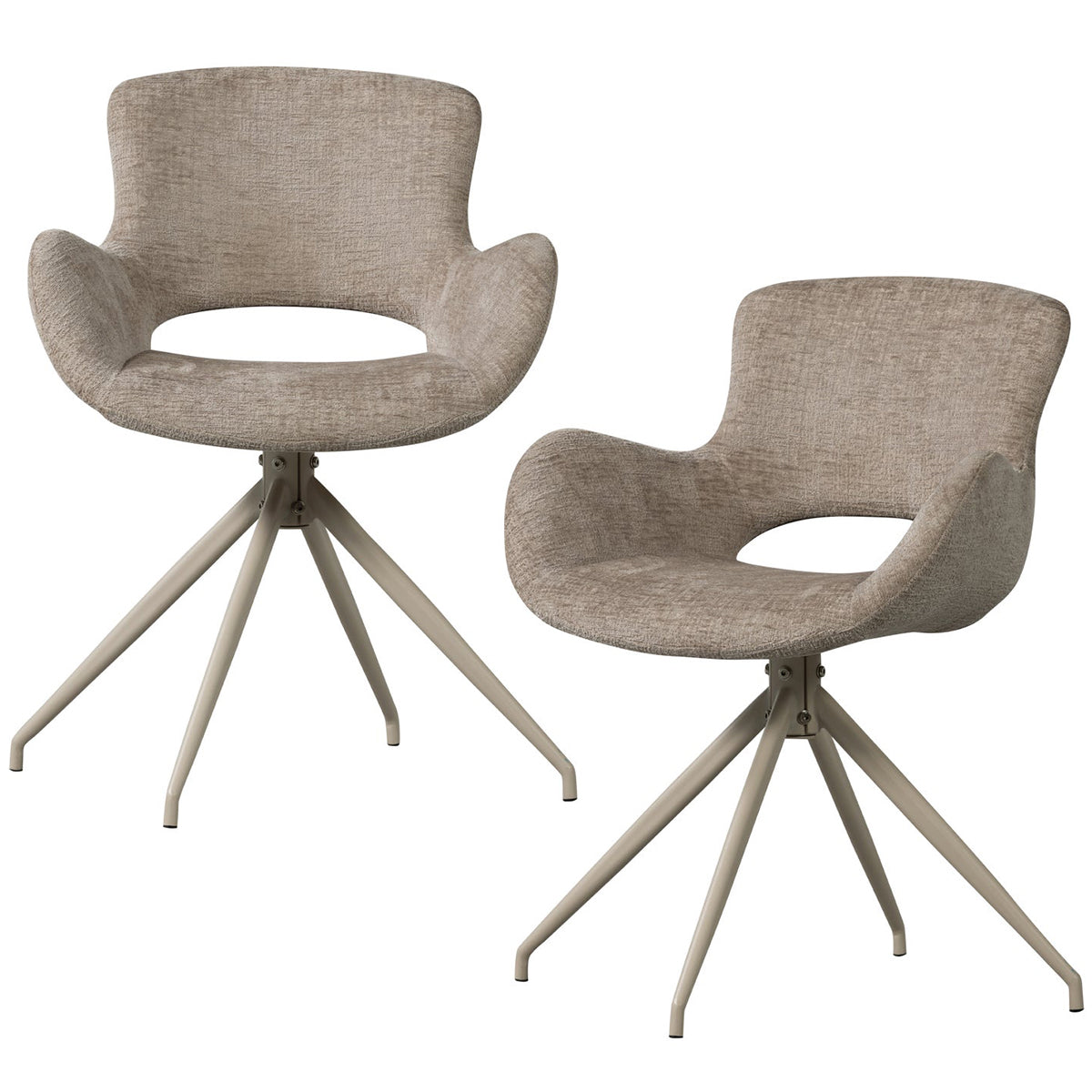 Eliva Velvet Swivel Dining Chair