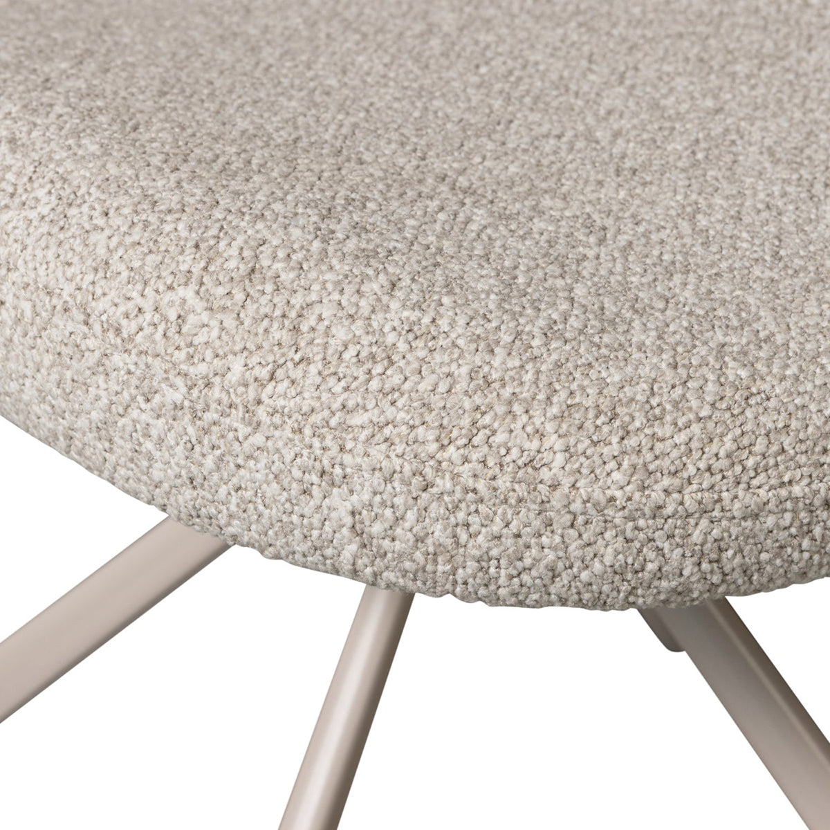 Femke Natural Boucle Swivel Dining Chair