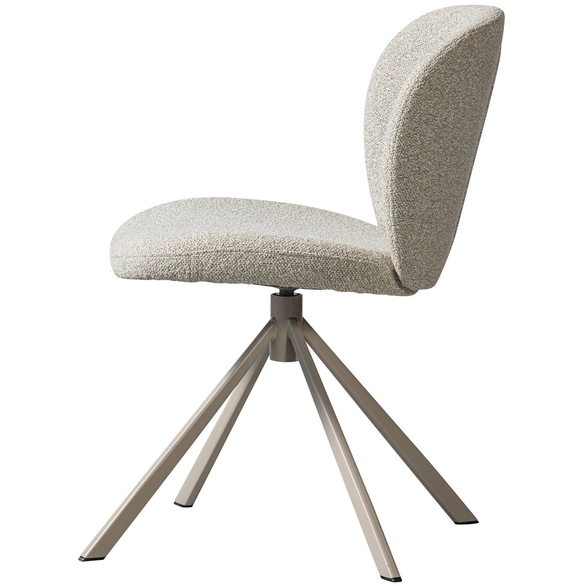 Femke Natural Boucle Swivel Dining Chair