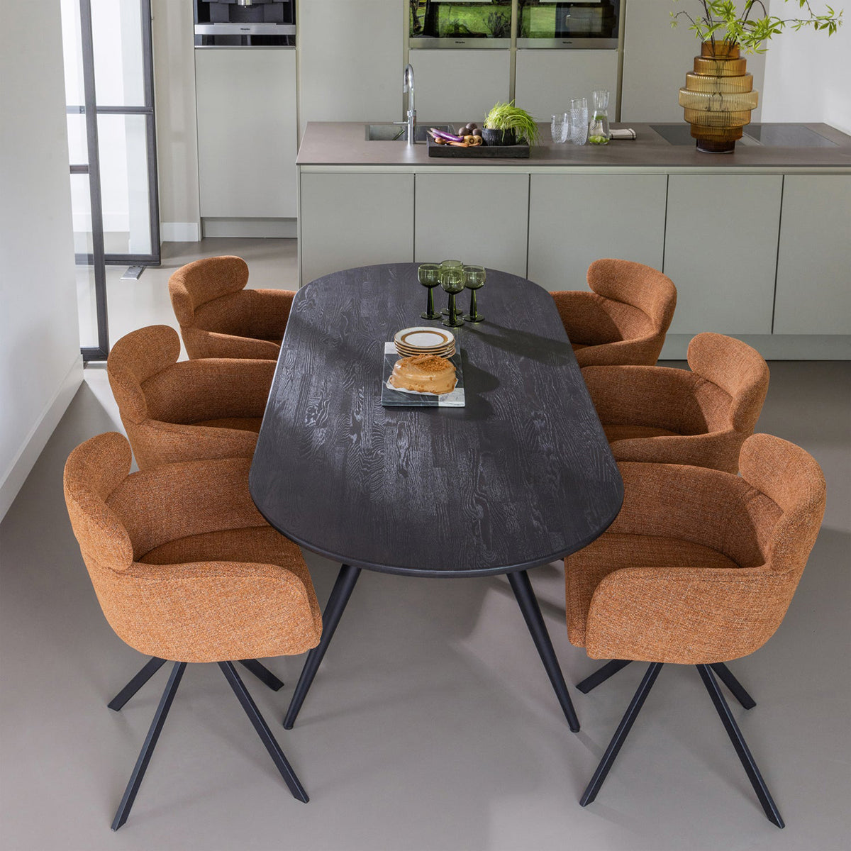 Fenne Cave Swivel Dining Chair