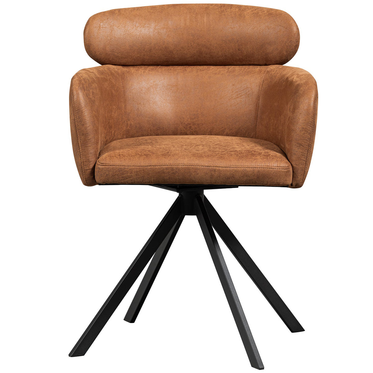 Fenne Petunia Leather Look Swivel Dining Chair