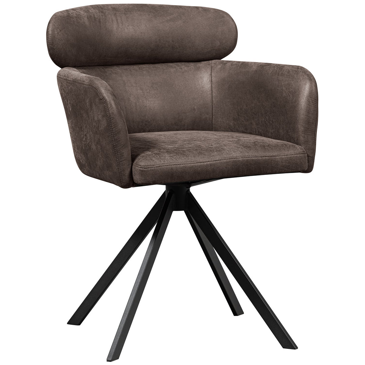 Fenne Petunia Leather Look Swivel Dining Chair