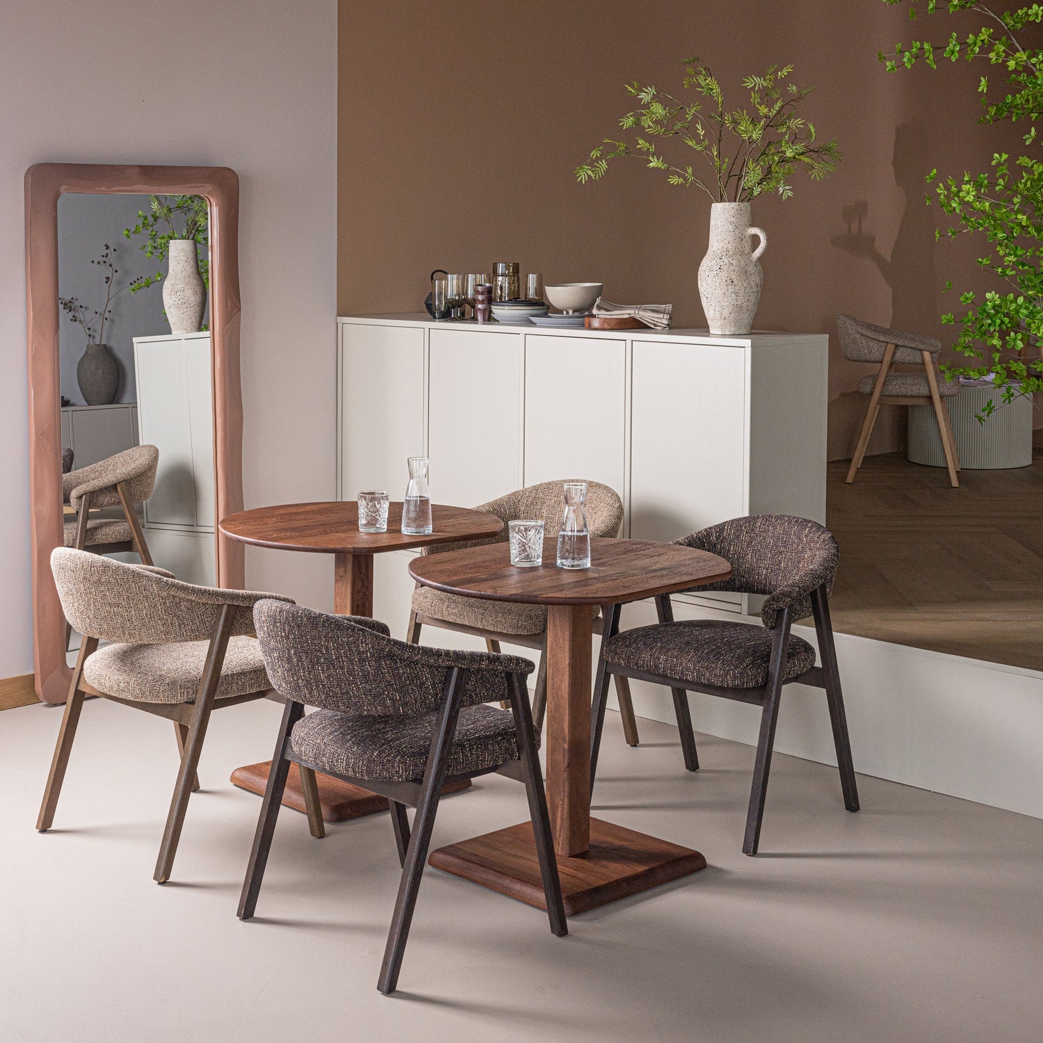 Feno Brown Mango Wood Between Bistro Table