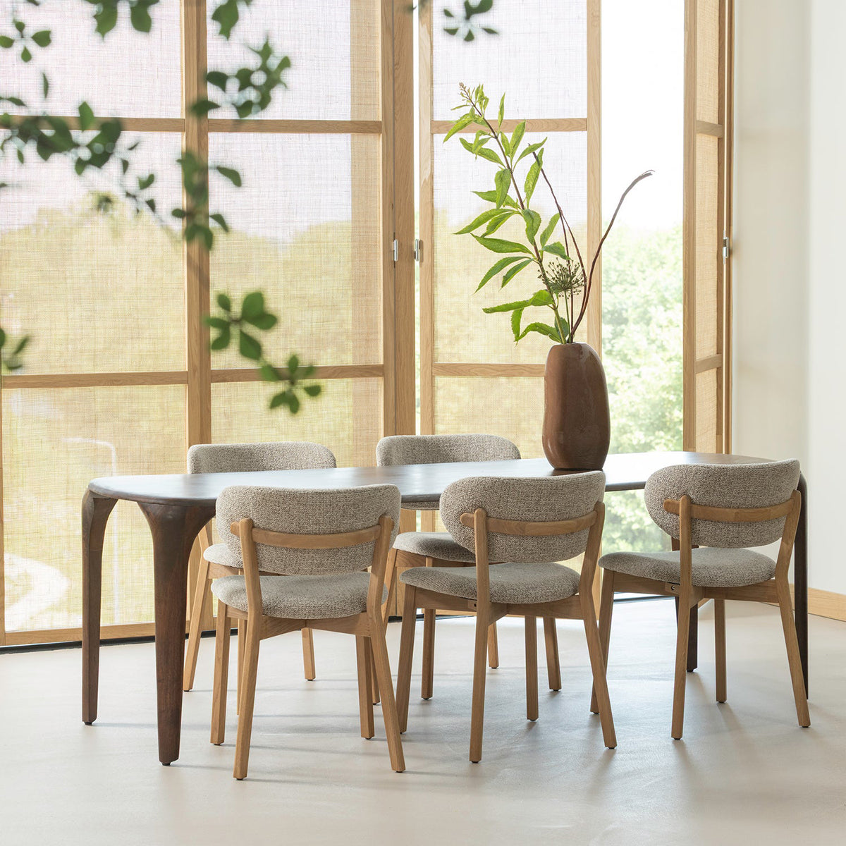 Fiore Dark Brown Mango Wood Dining Table