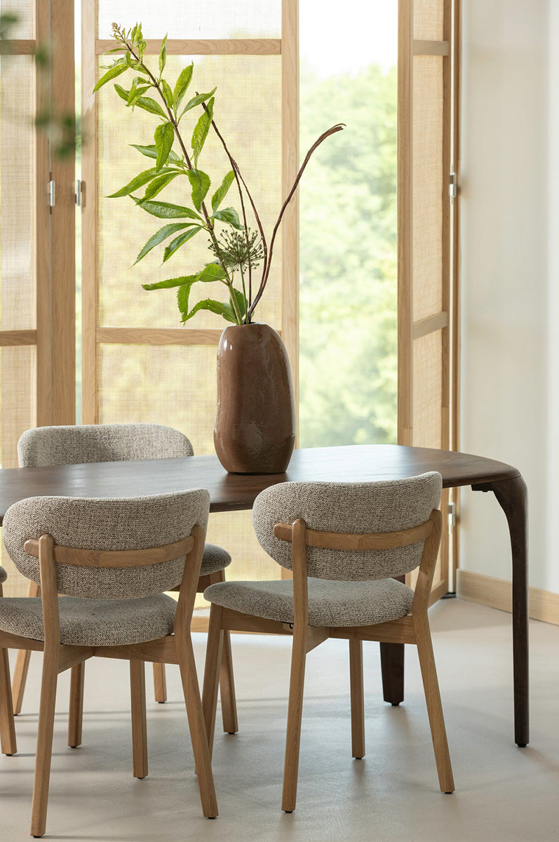 Fiore Dark Brown Mango Wood Dining Table