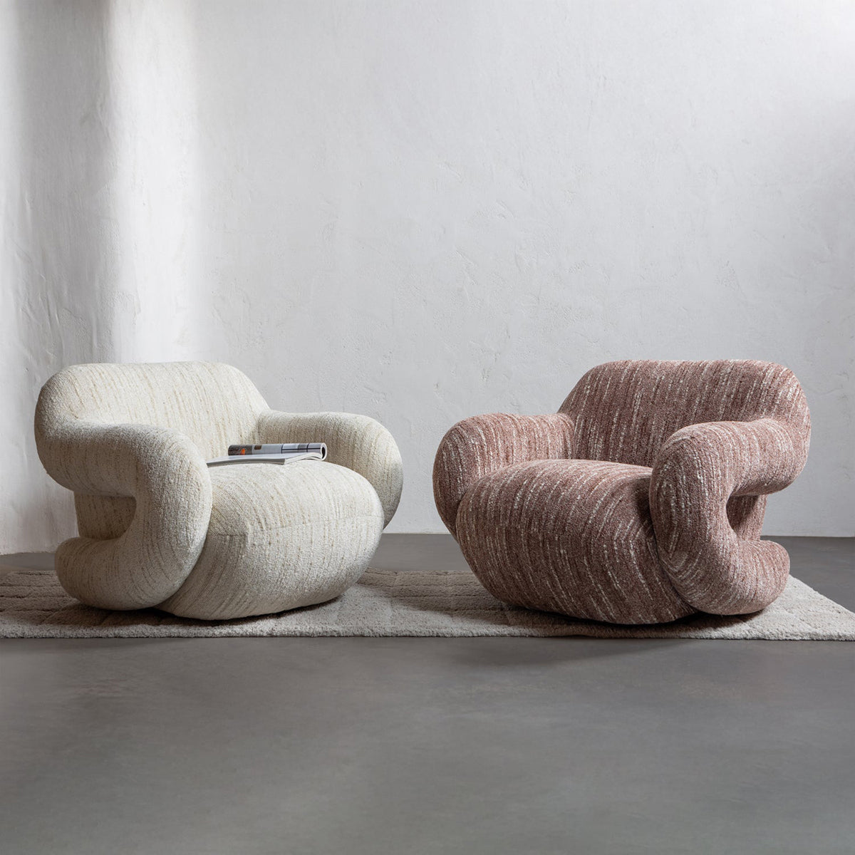 Folke Chenilla Swivel Armchair