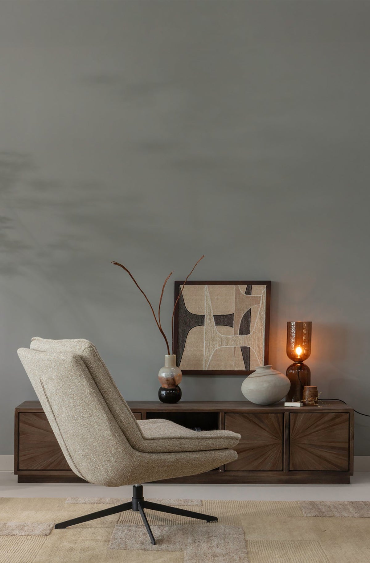 Gigi Brown Glass Table Lamp