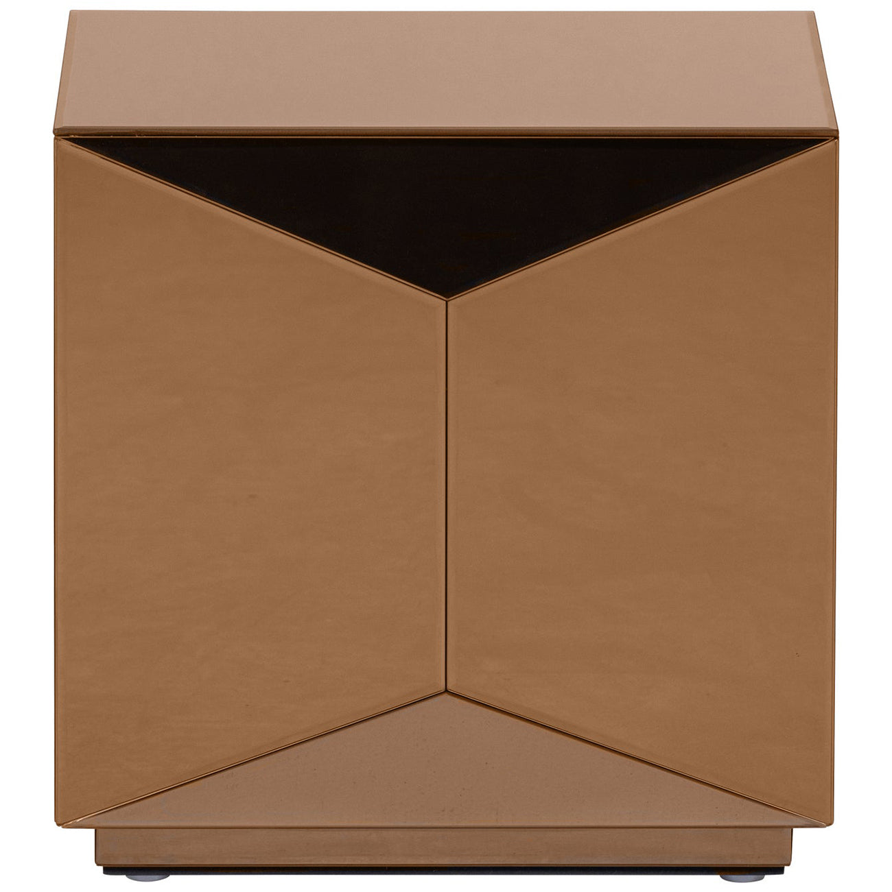 Glintz Brown Mirror Side Table