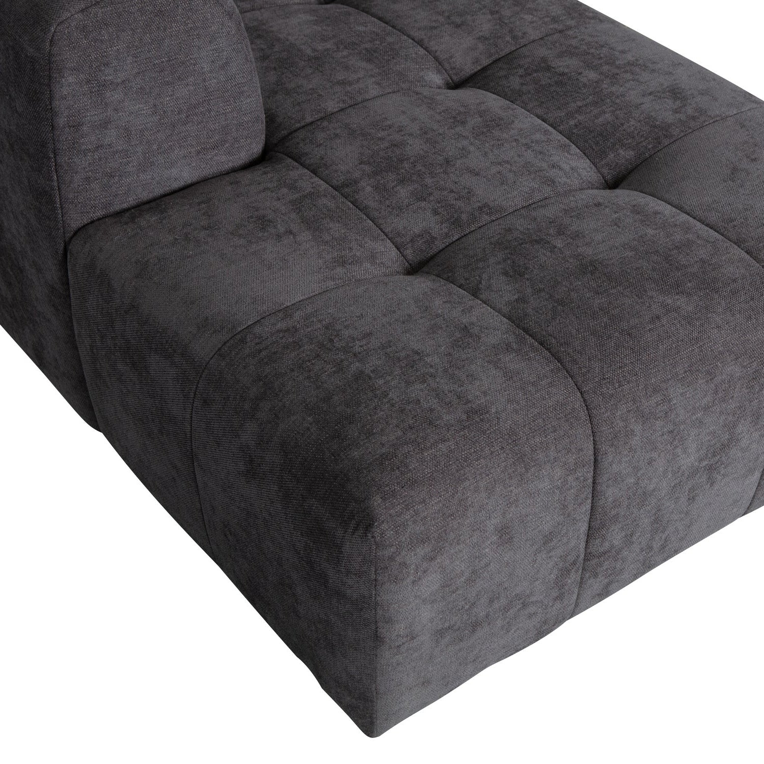 Grid Chenille Corner Sofa