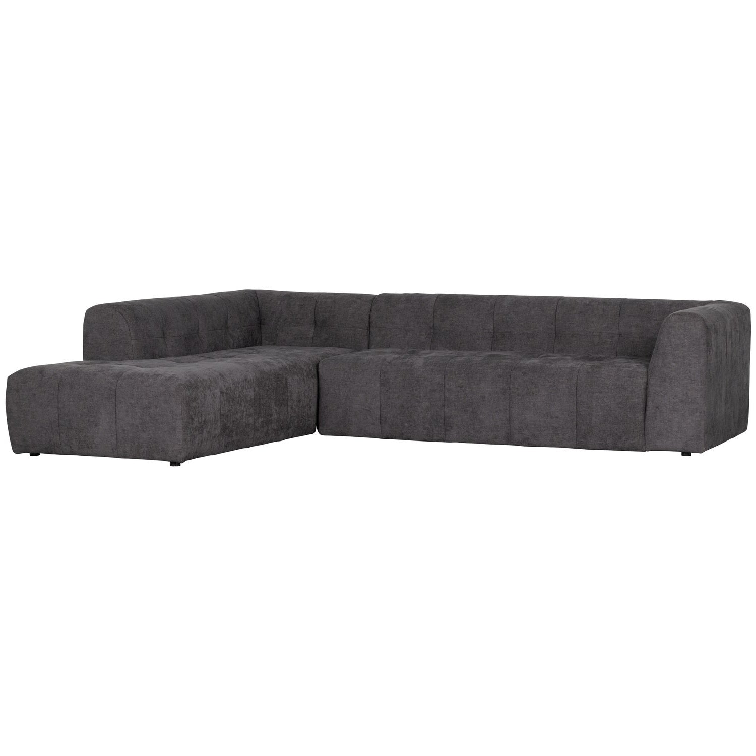 Grid Chenille Corner Sofa