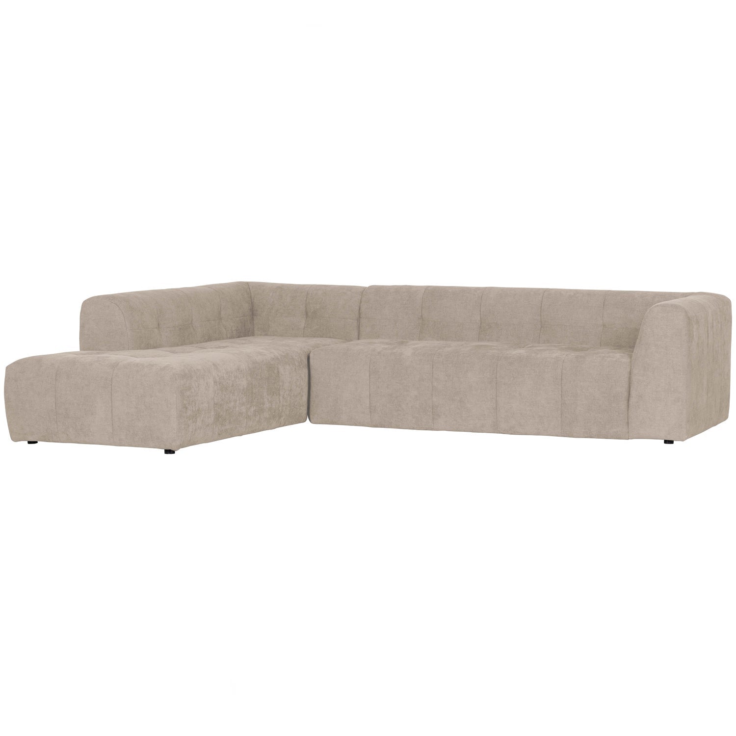 Grid Chenille Corner Sofa