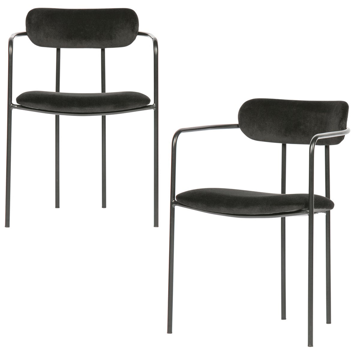 Ivy Balck Velvet Dining Chair
