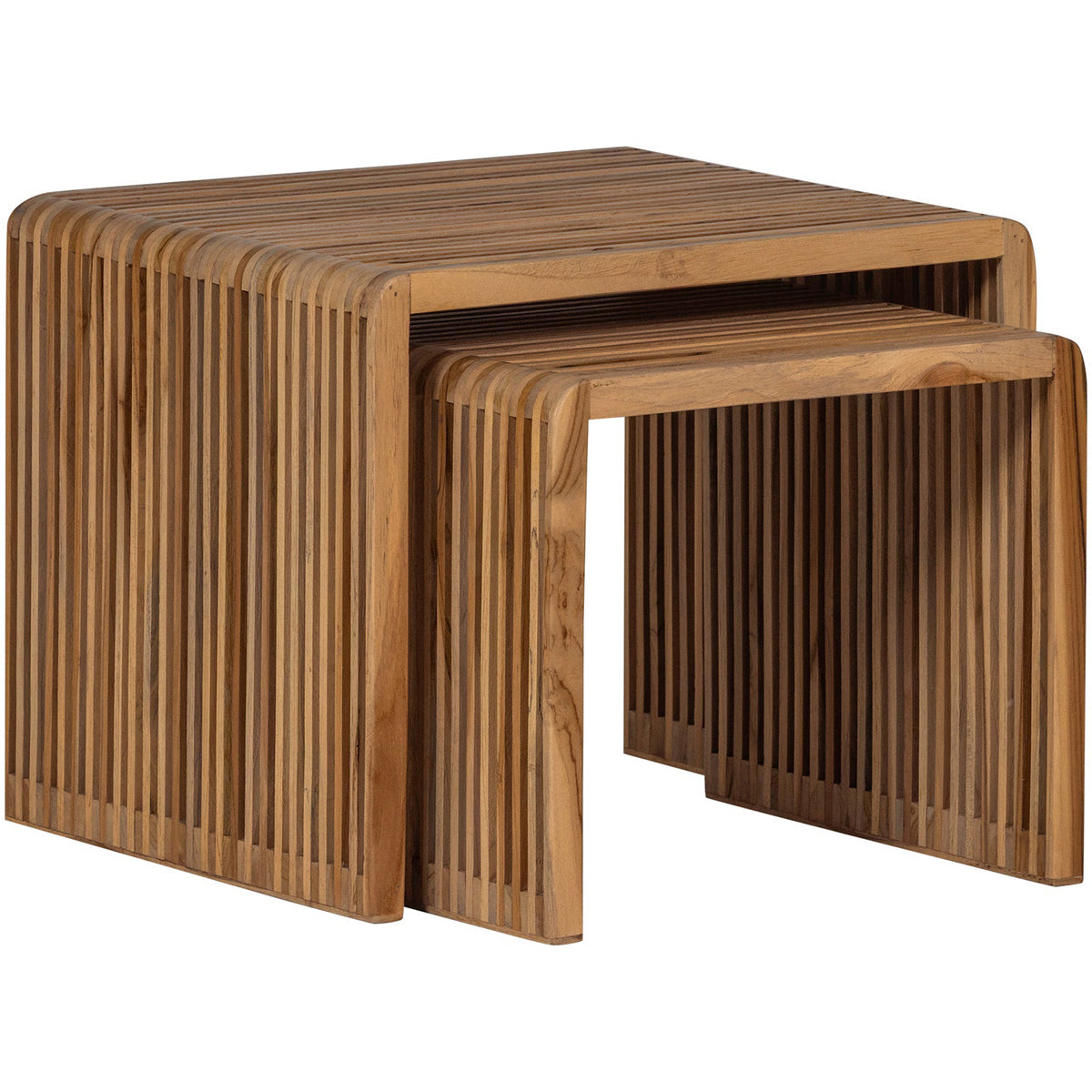 Jasmijin Natural Teak Side Table (2/Set)