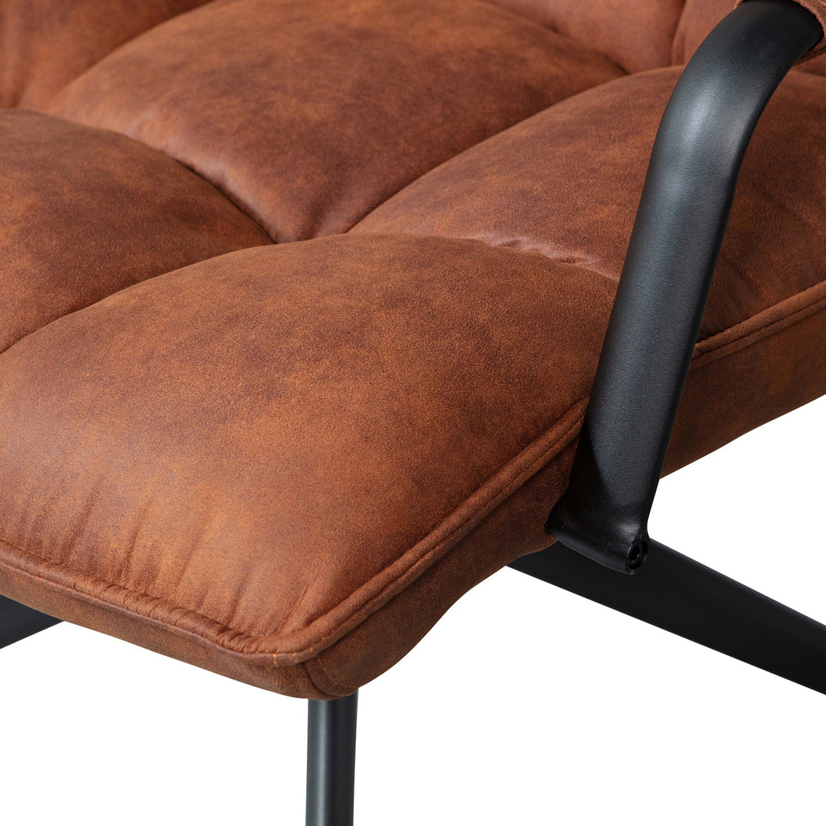 Jouke Imitation Leather Swivel Armchair with Armrest