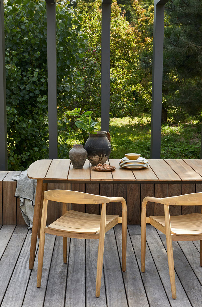 Kris Natural Acacia Wood Garden Table