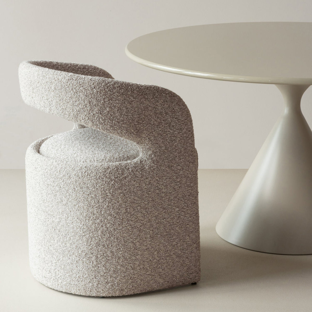 Lanor Coarse Bouclé Dining Chair
