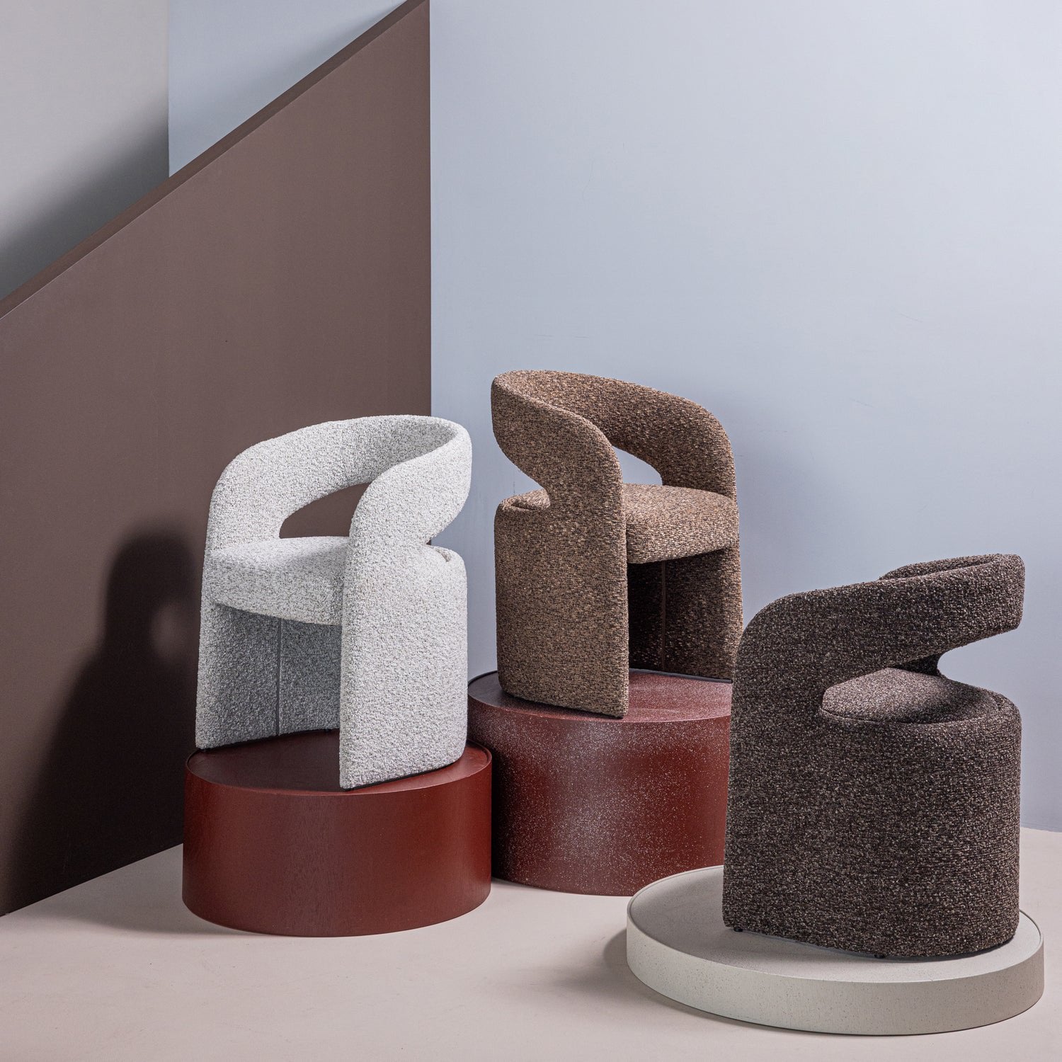 Lanor Coarse Bouclé Dining Chair