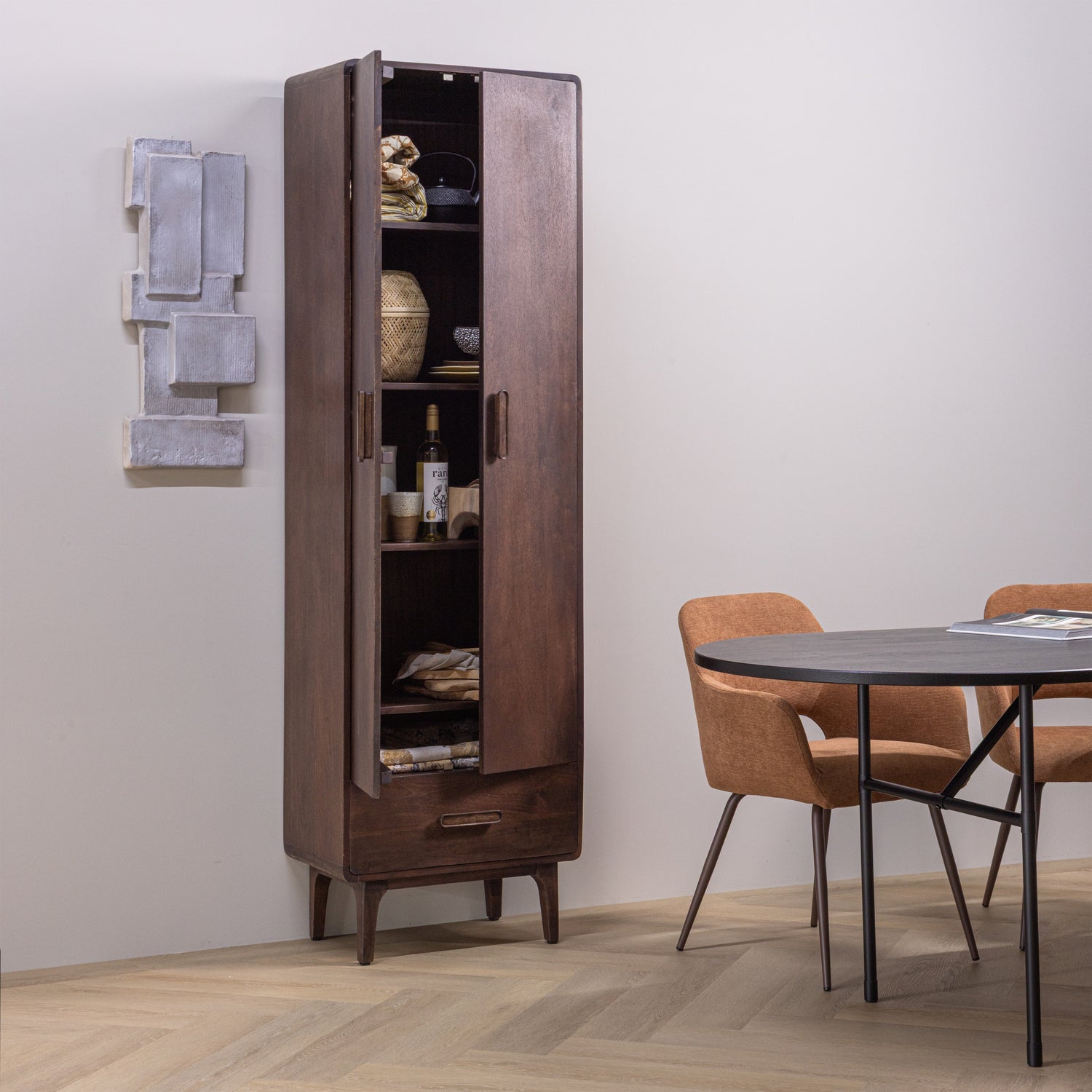 Liya Mango Wood High Cabinet