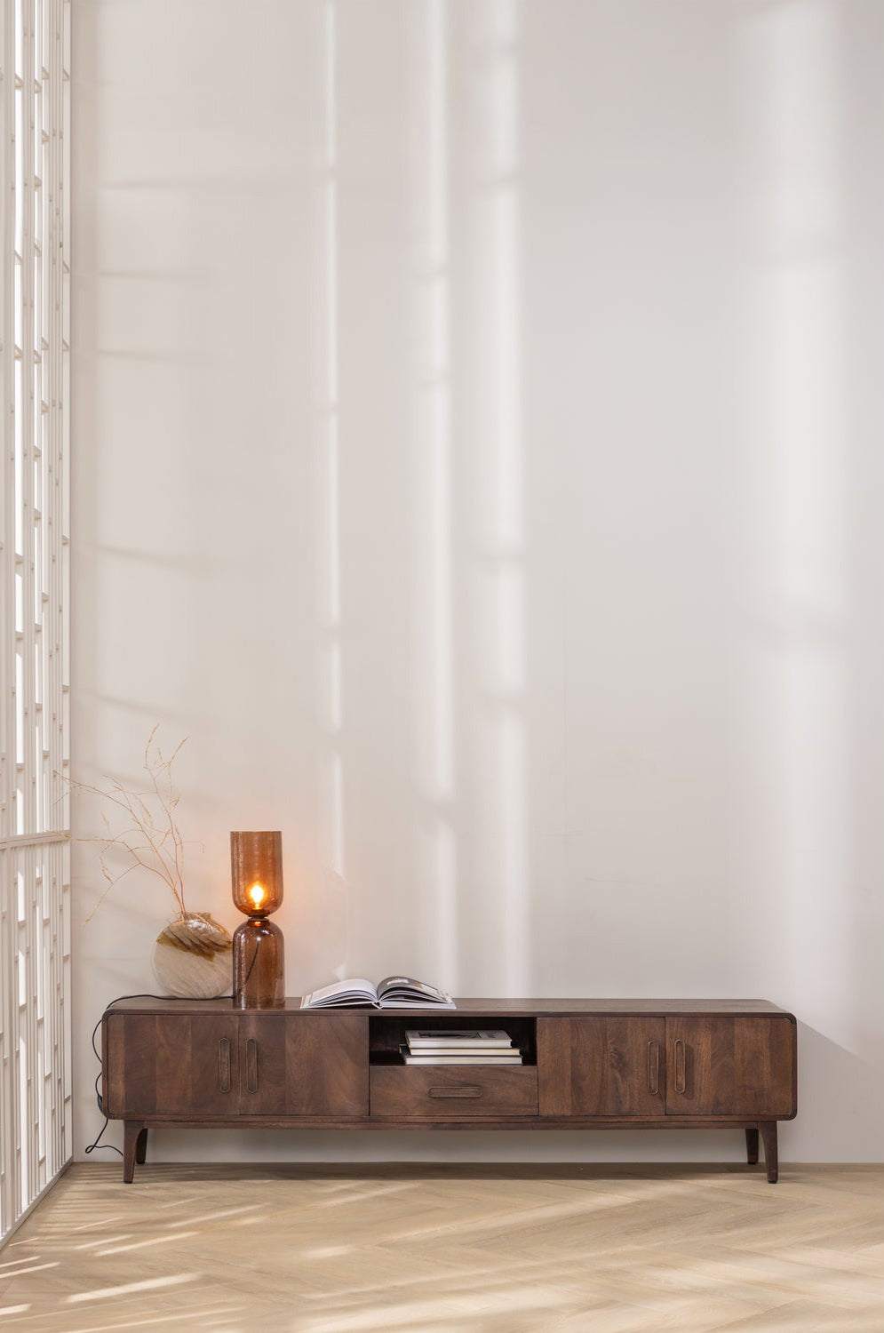 Liya Mango Wood TV Unit with Drawer