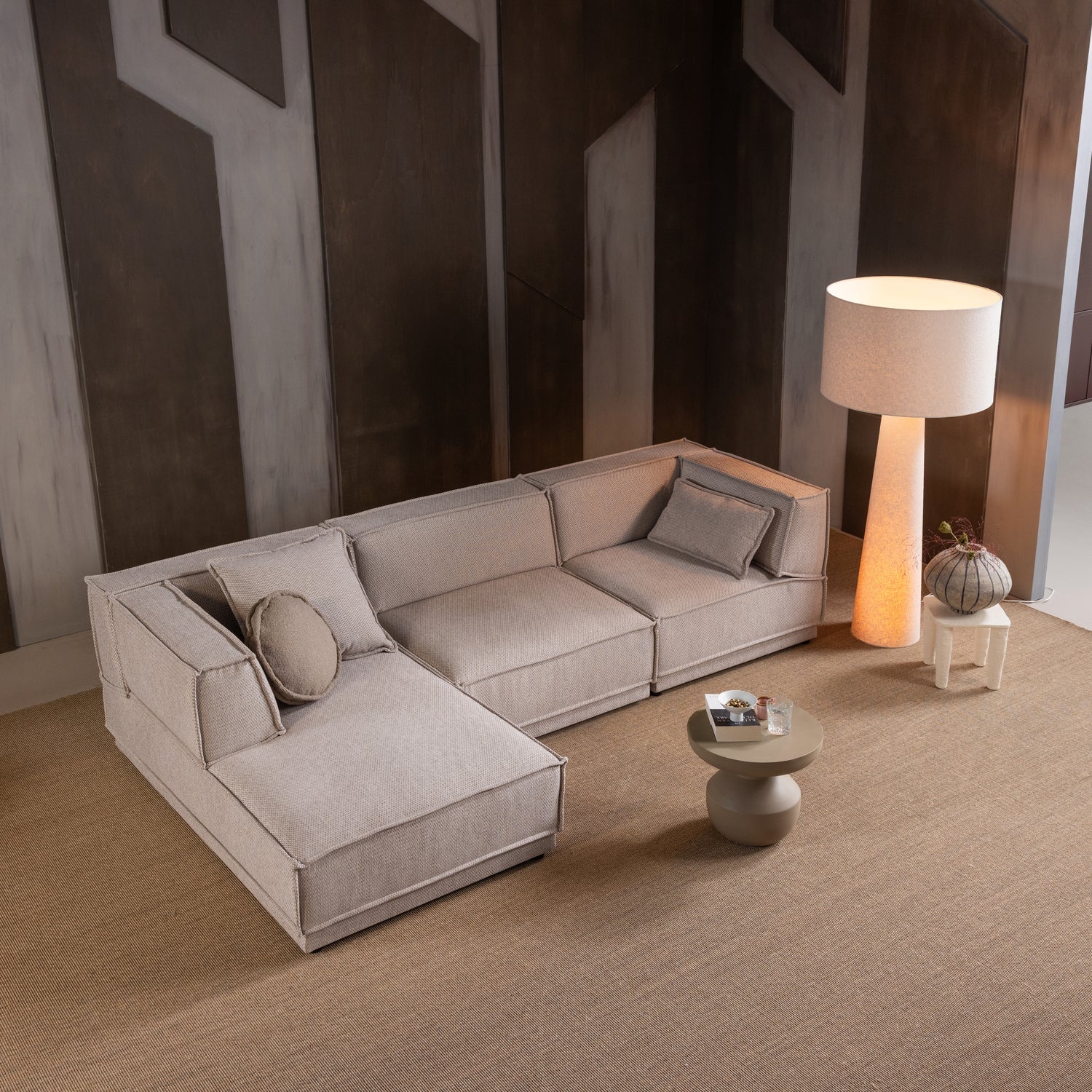 Loft Natural Boucle Floor Lamp