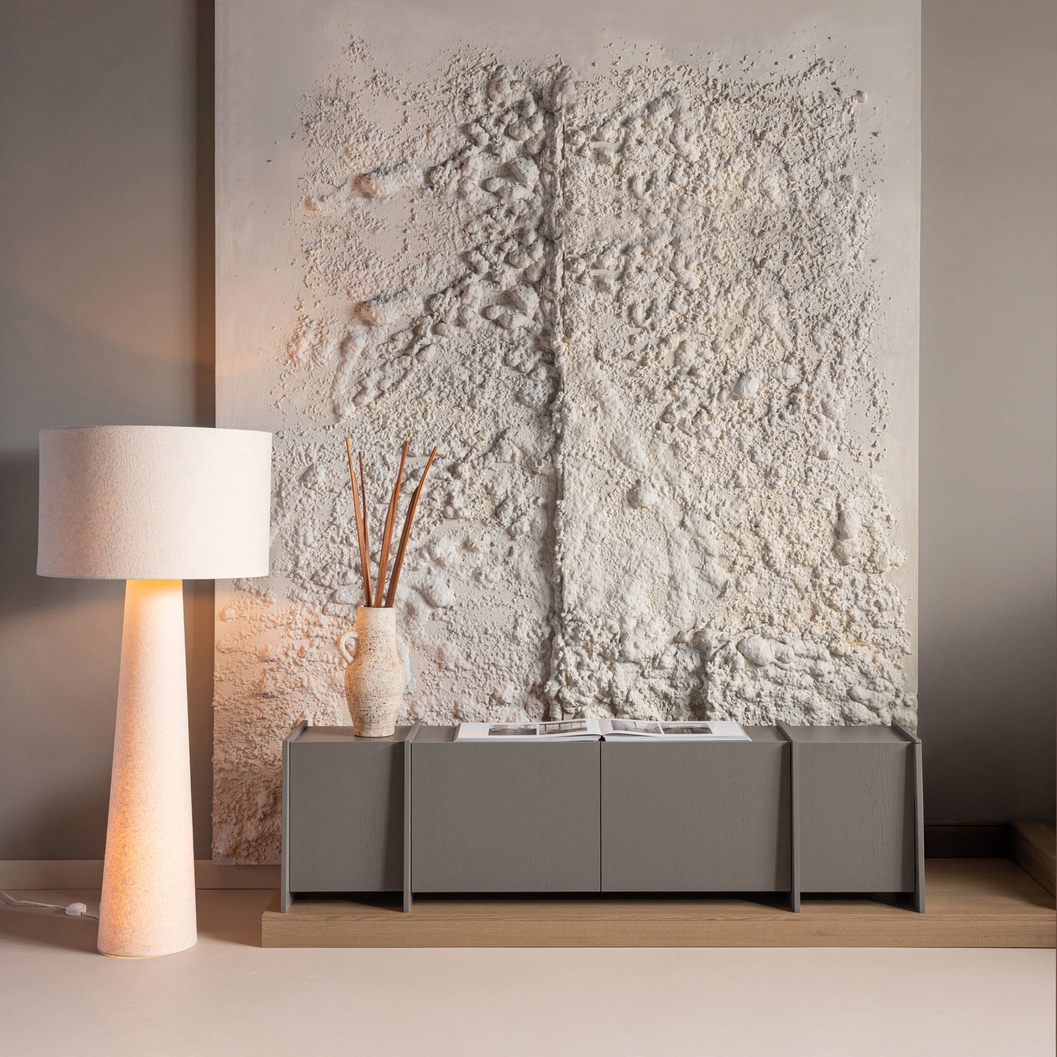 Loft Natural Boucle Floor Lamp