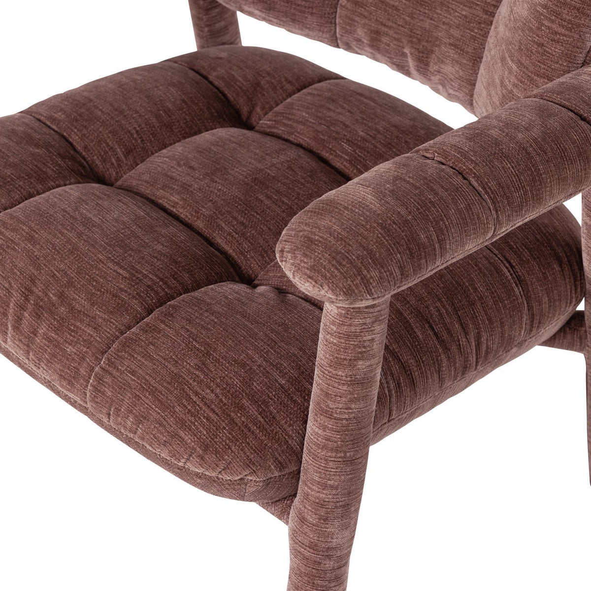 Loom Old Pink Chenille Textured Armchair