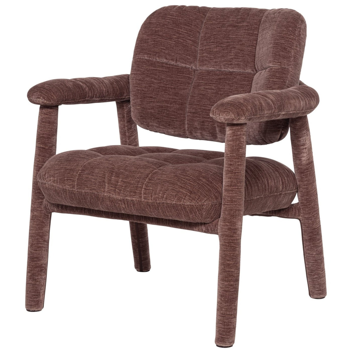 Loom Old Pink Chenille Textured Armchair