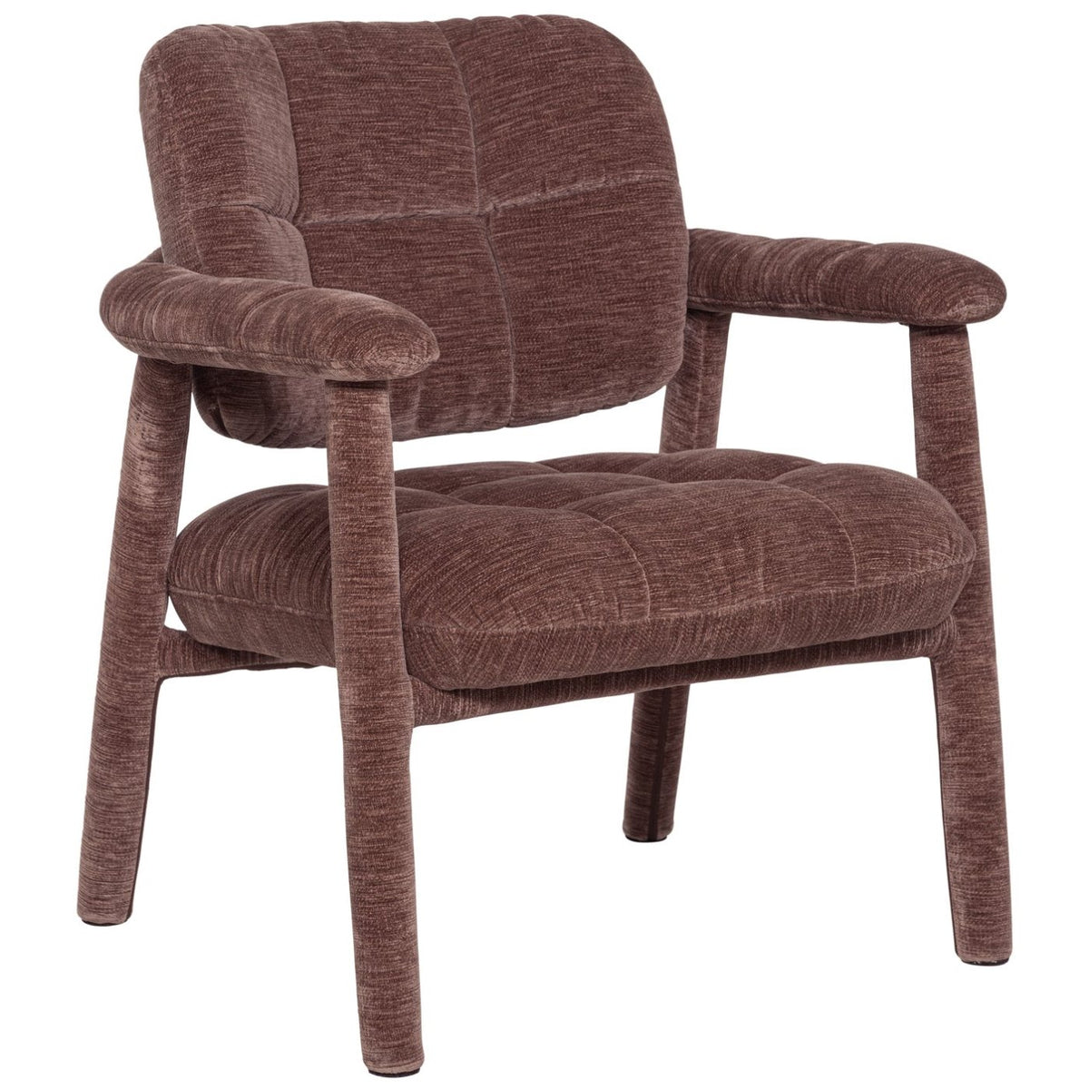 Loom Old Pink Chenille Textured Armchair