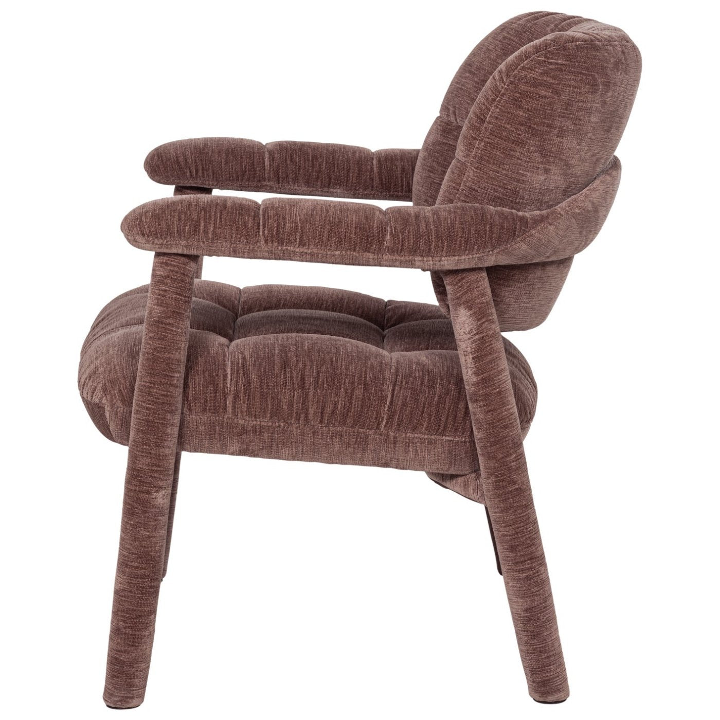 Loom Old Pink Chenille Textured Armchair