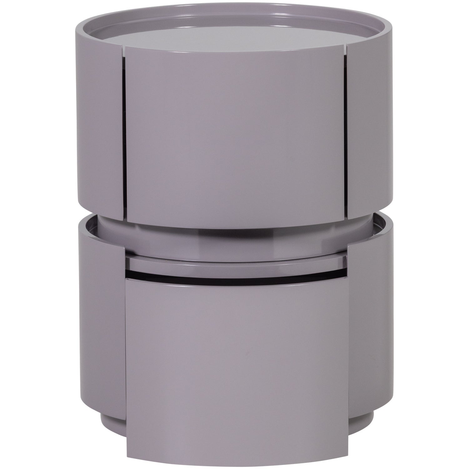 Lunex Light Grey High Gloss Night Stand