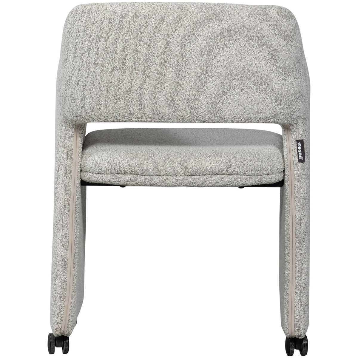 Lyric Boucle Dining Chair with Wheels