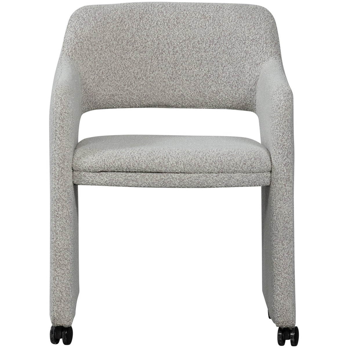 Lyric Boucle Dining Chair with Wheels