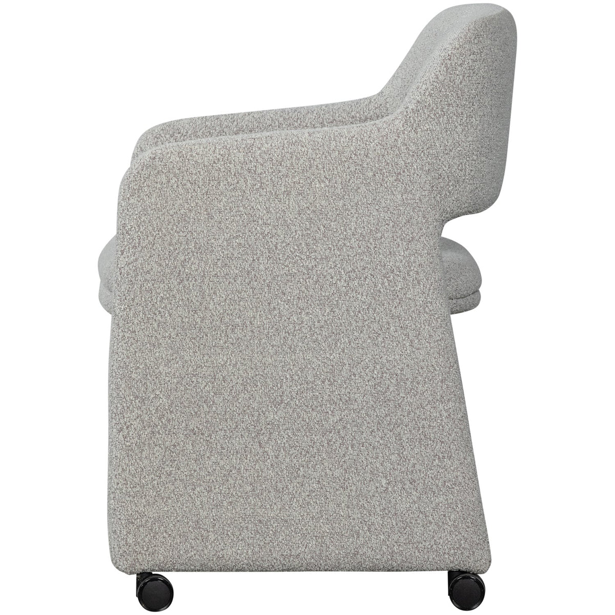 Lyric Boucle Dining Chair with Wheels