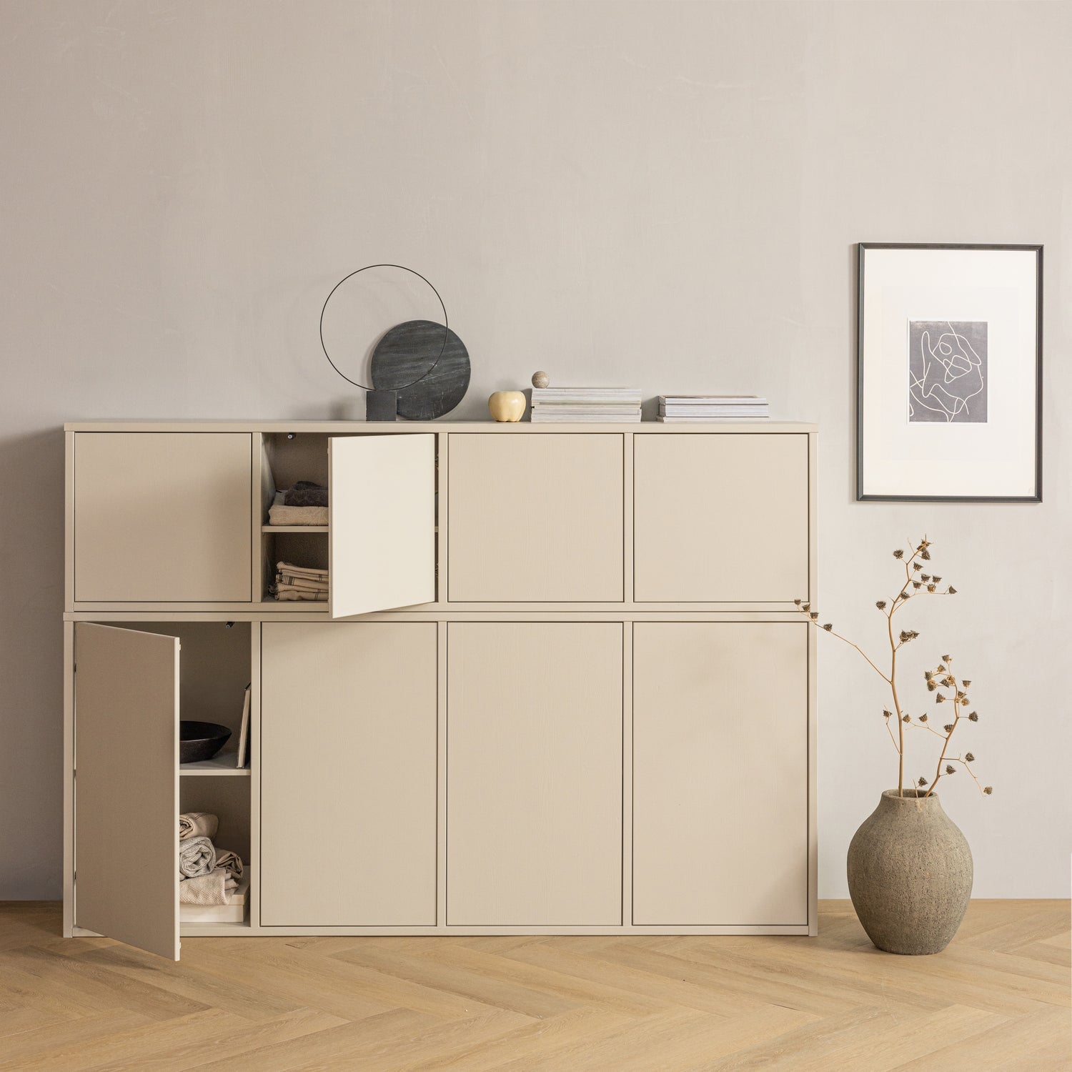 Merel Pine Wood Sideboard