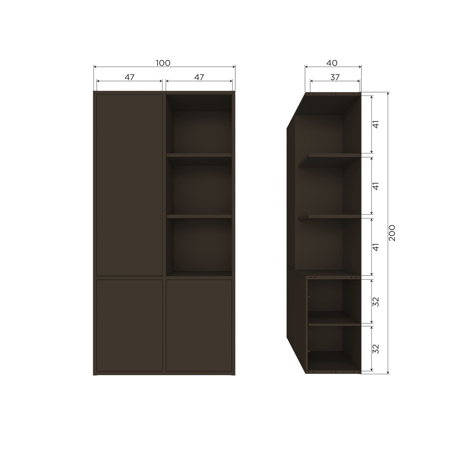 Merel Pine Wood Storage Cabinet