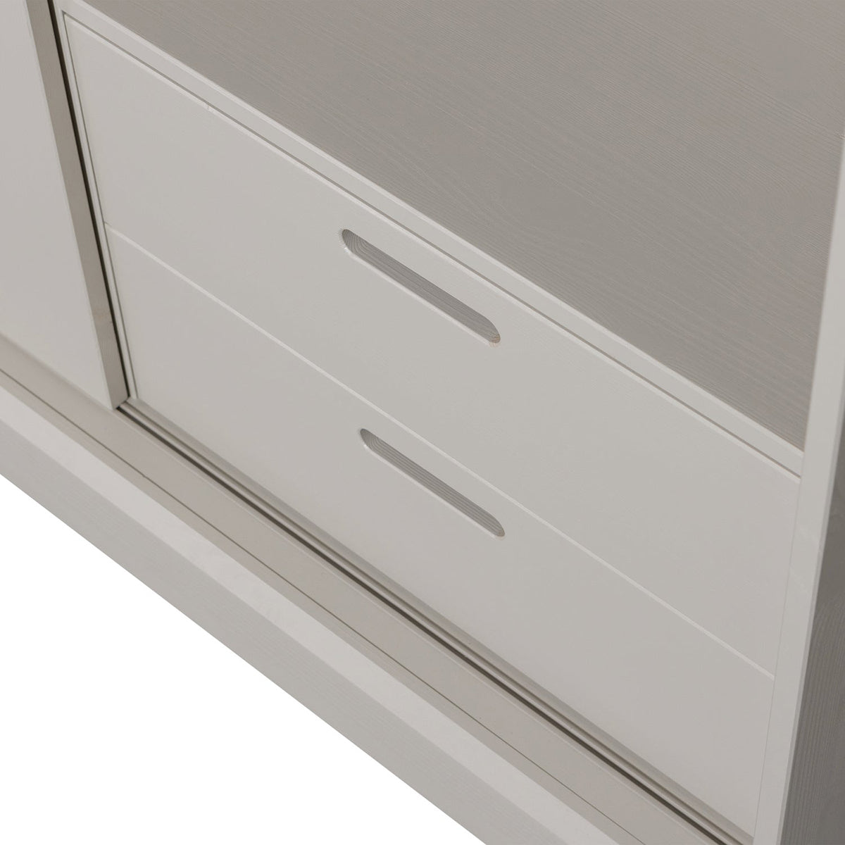 Mila Dust Pine Wood Sliding Door Cabinet