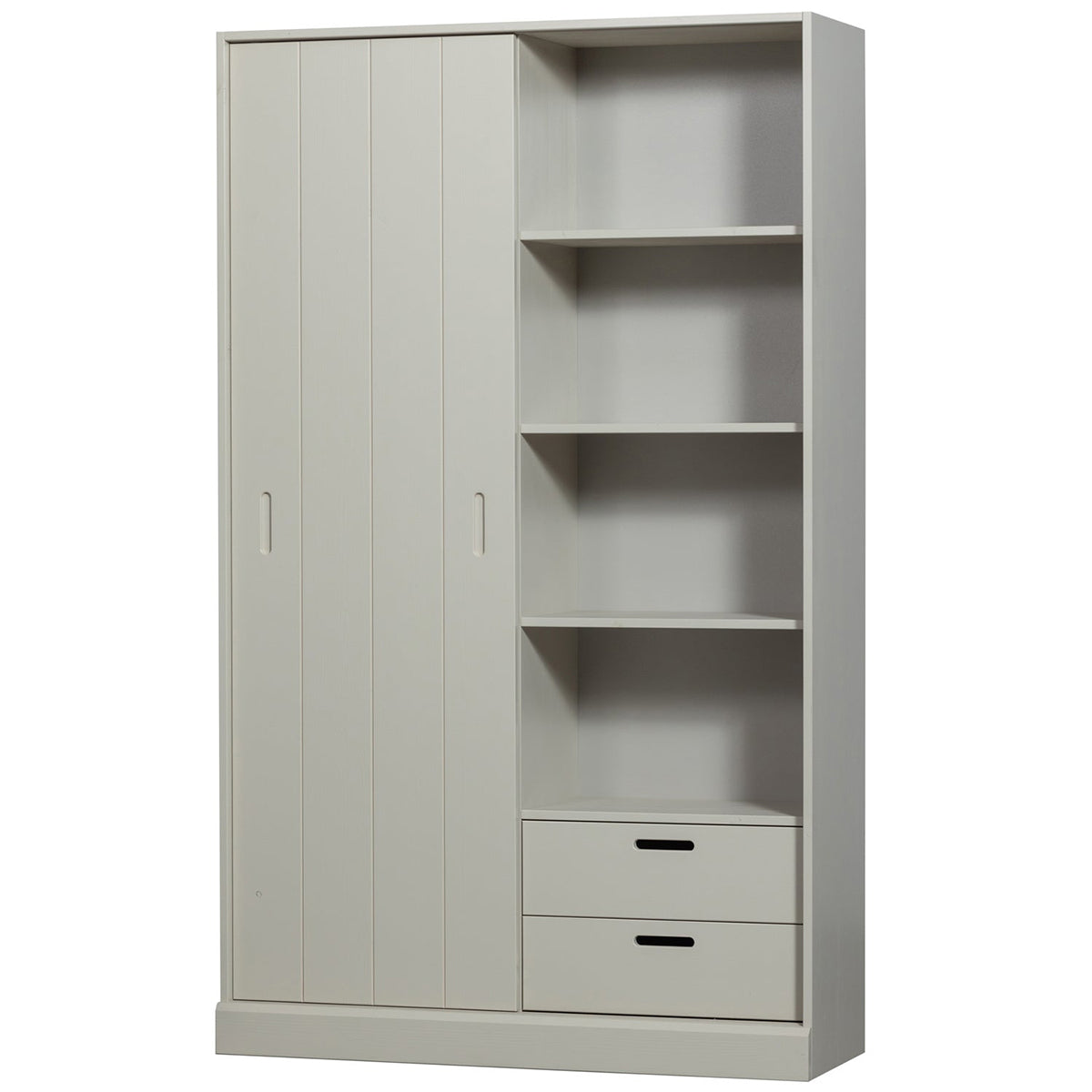 Mila Dust Pine Wood Sliding Door Cabinet