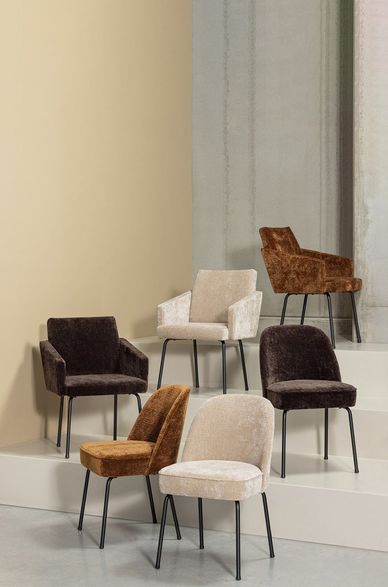 Mount Chenille Dining Chair with Armrest