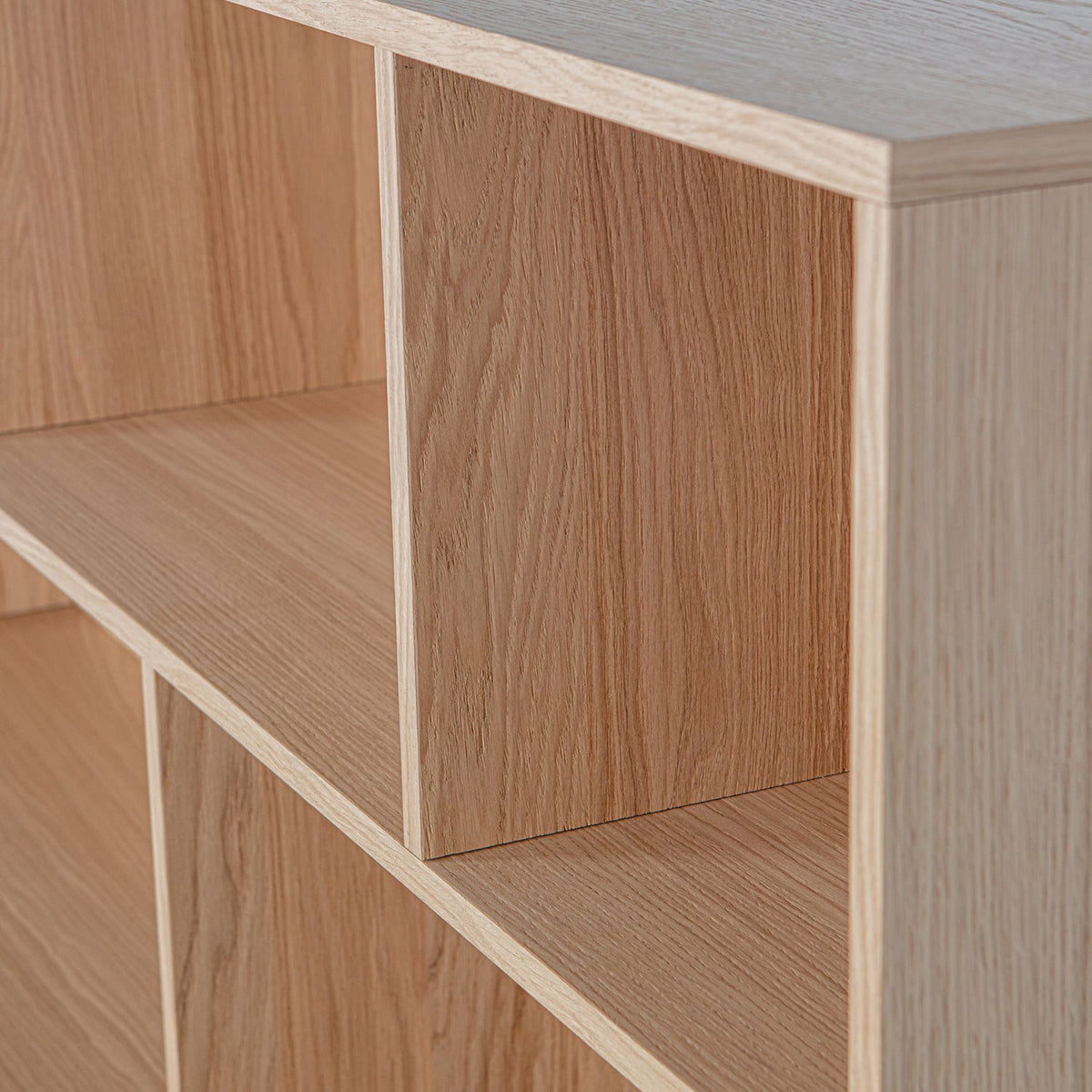 New Gravure Natural Oak Wood Add-On Cabinet