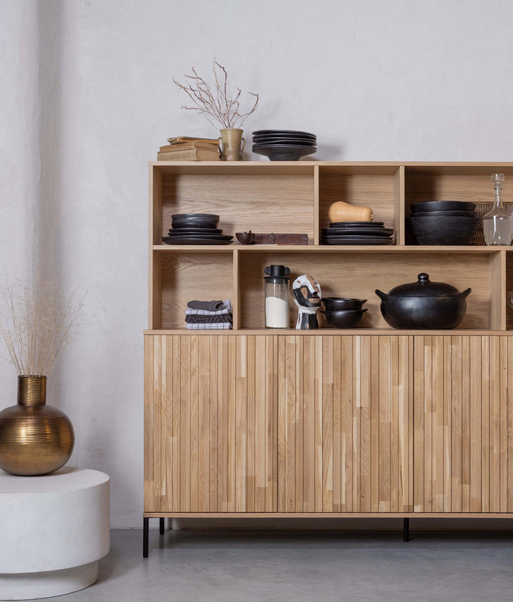 New Gravure Natural Oak Wood Sideboard