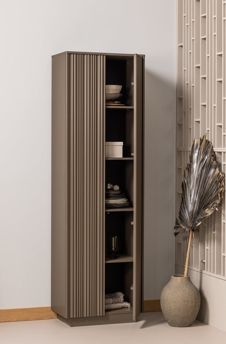 Nova Truffle Brown High Storage Cabinet