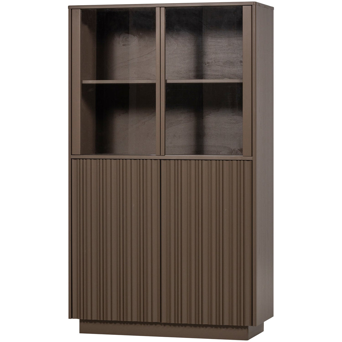 Nova Truffle Brown Low Display Cabinet